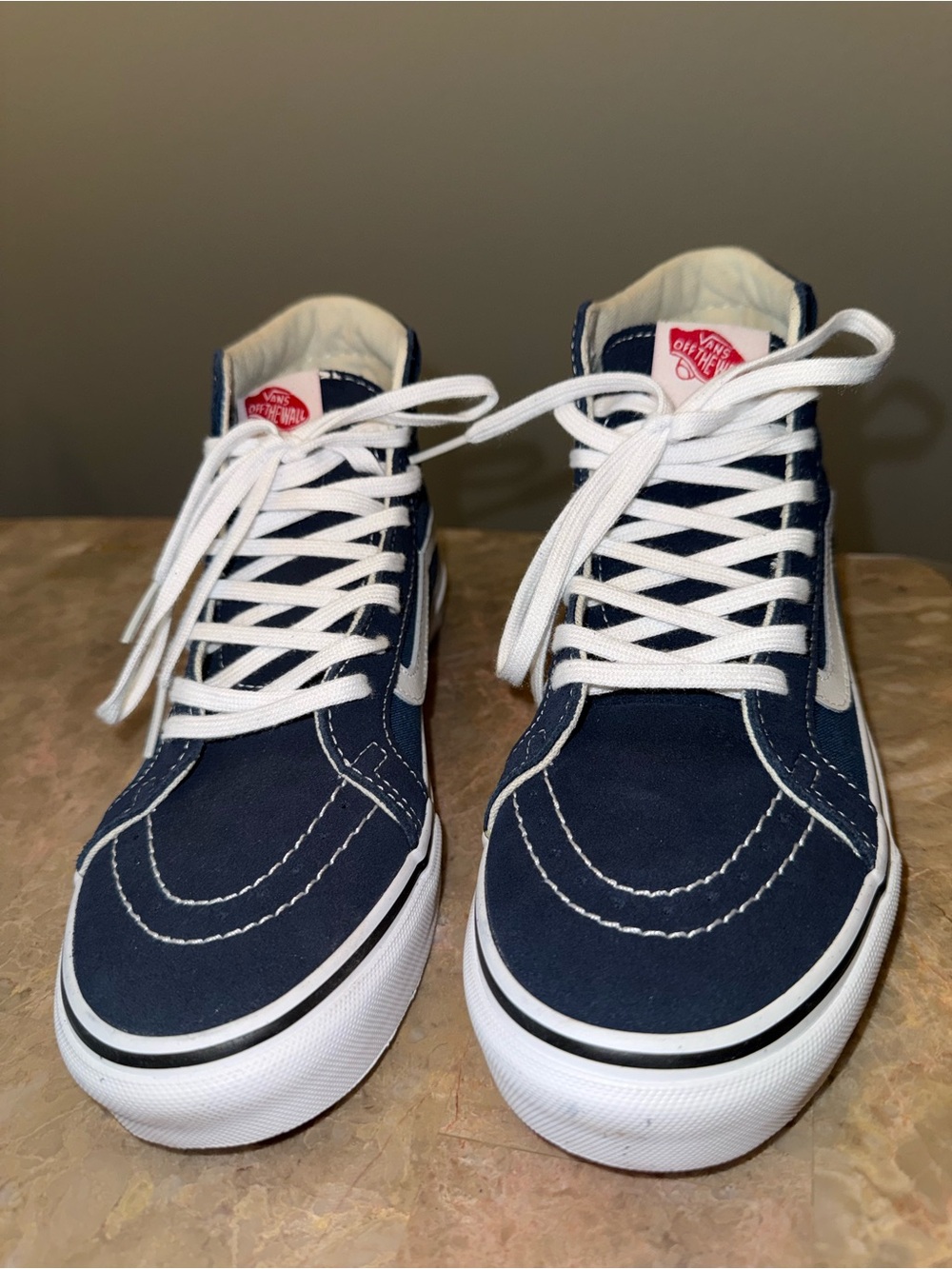 NEW Vans Vault OG Sk8 Hi LX (Suede Canvas) Navy Blue/Blue 6.5 Mens Womens Size 8